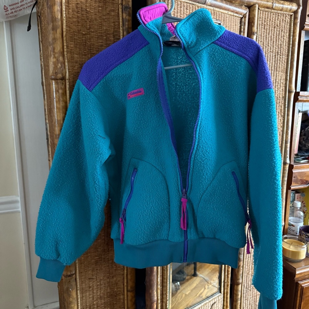 Columbia 90s Vintage Colorblock Ladies Fleece Jacket